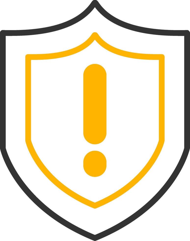 Authentication Failed Alert Line Two Color vector