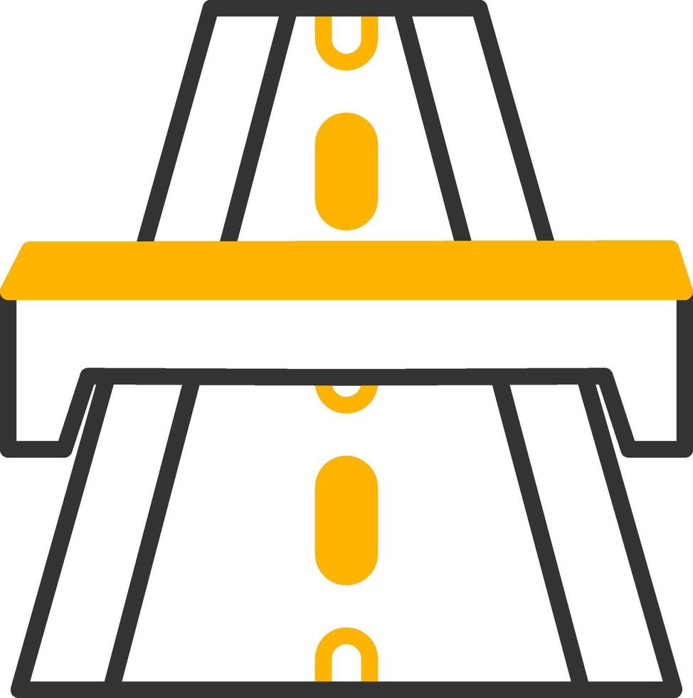 Off Ramp Exit Indicator Line Two Color vector