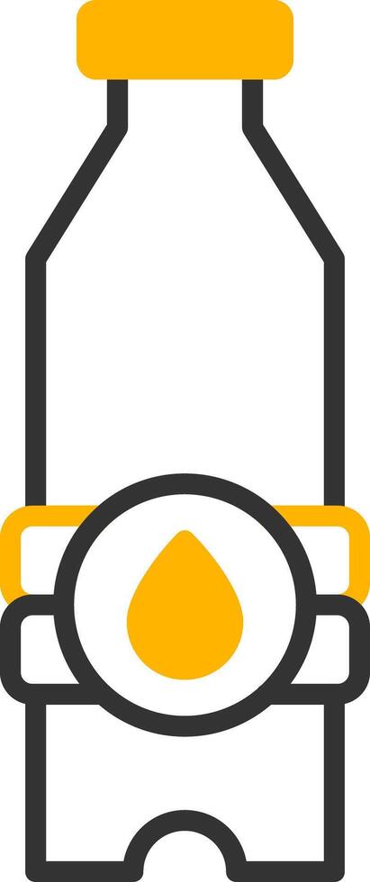 Refillable Water Bottle Line Two Color vector