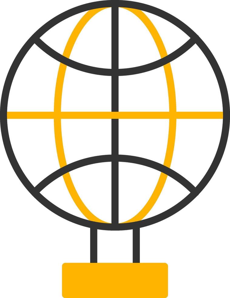 Rotating World Globe Line Two Color vector