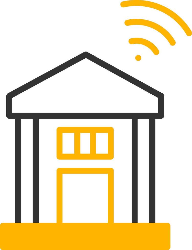 Strong Wi Fi Signal Icon Line Two Color vector