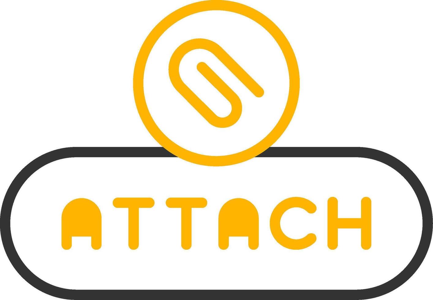 Attach Document Button Line Two Color vector