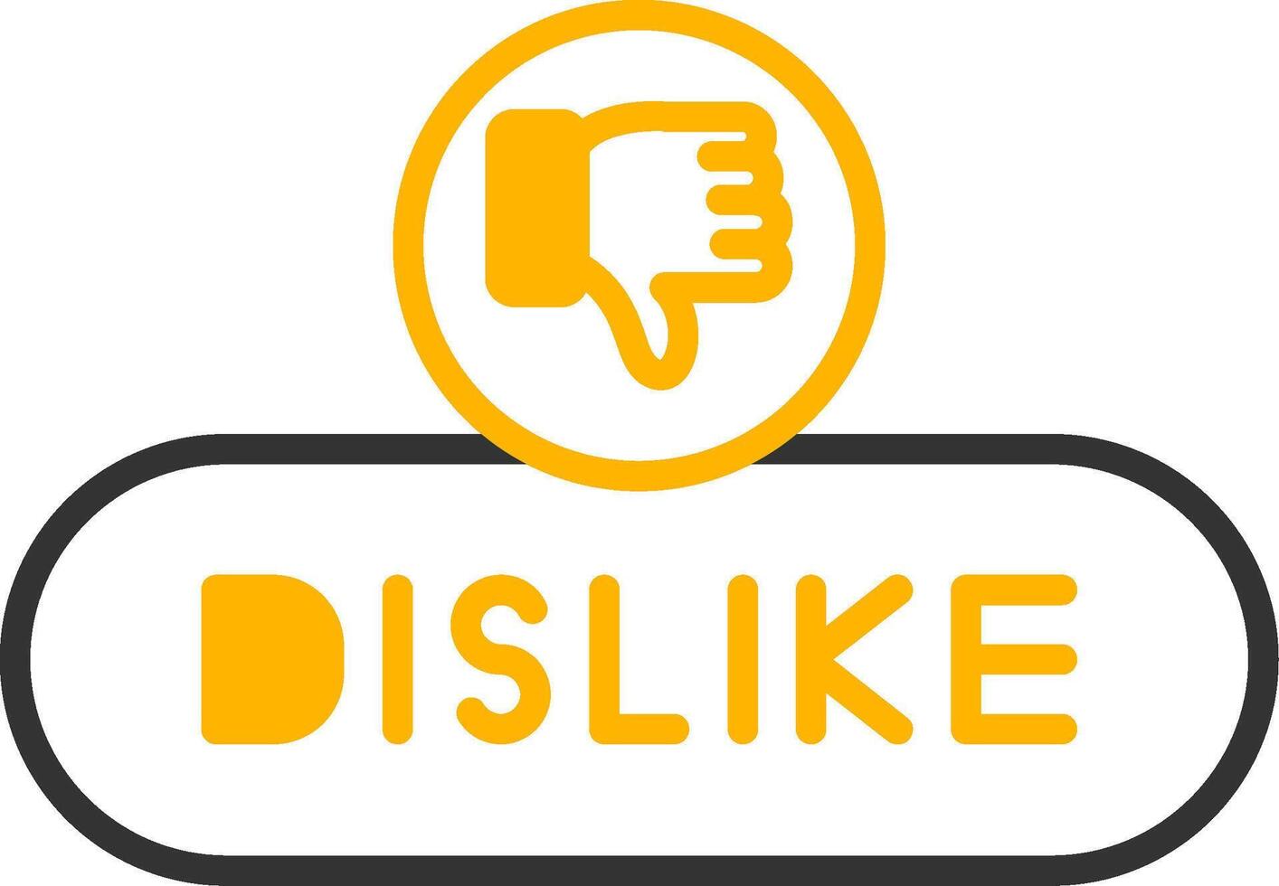 Dislike Reaction Button Line Two Color vector