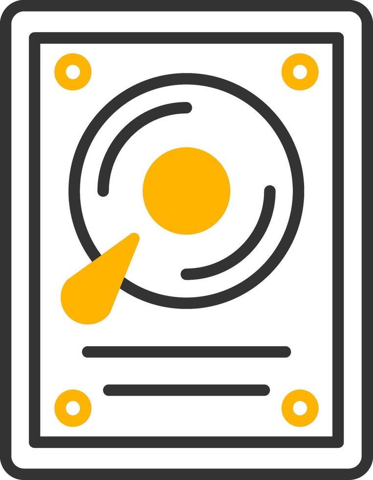 Internal HDD Game Storage Line Two Color vector