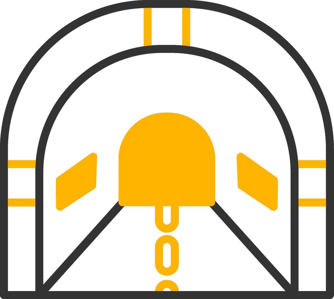 Tunnel Entrance Icon Line Two Color vector