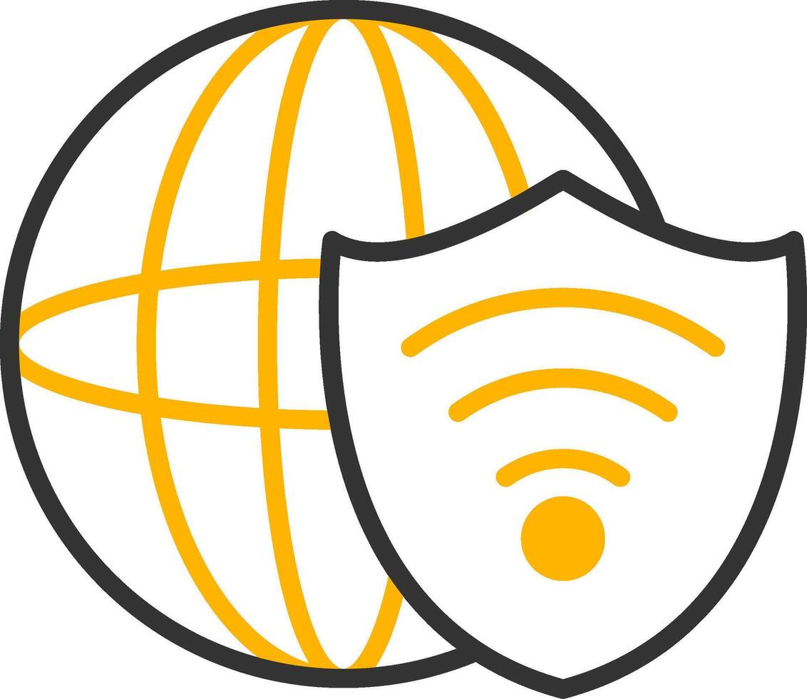 Private Office VPN Access Line Two Color vector