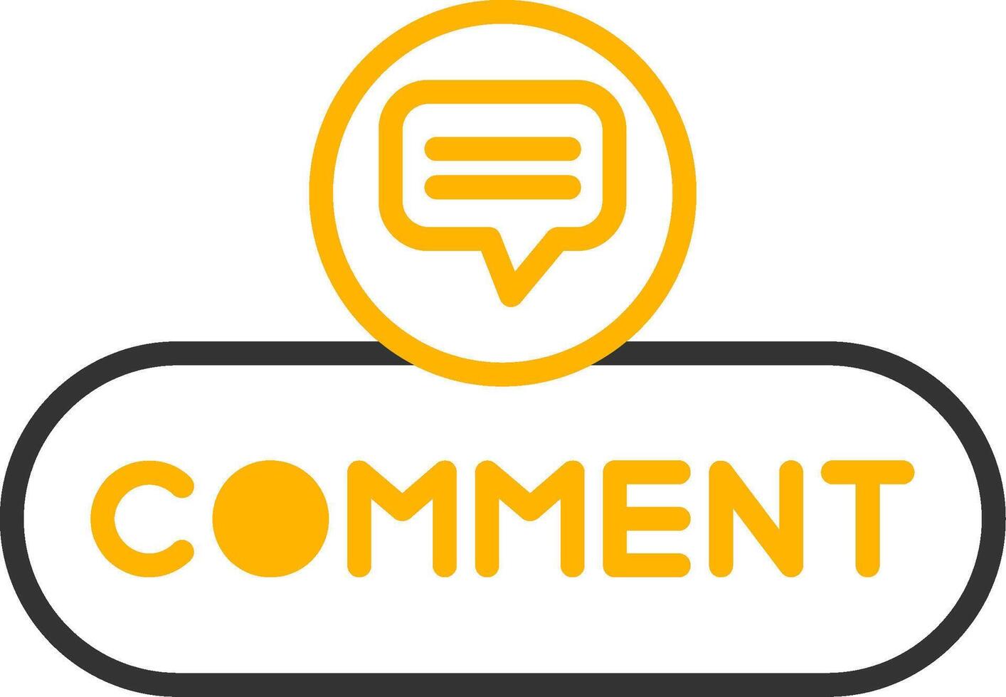 Comment Submit Button Line Two Color vector