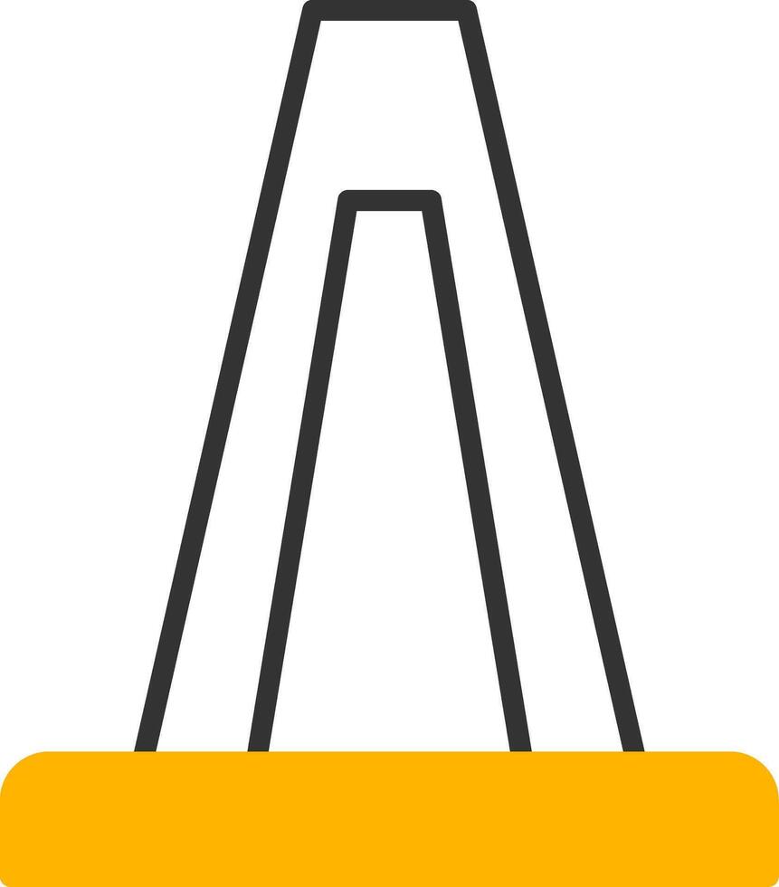Road Center Divider Line Two Color vector