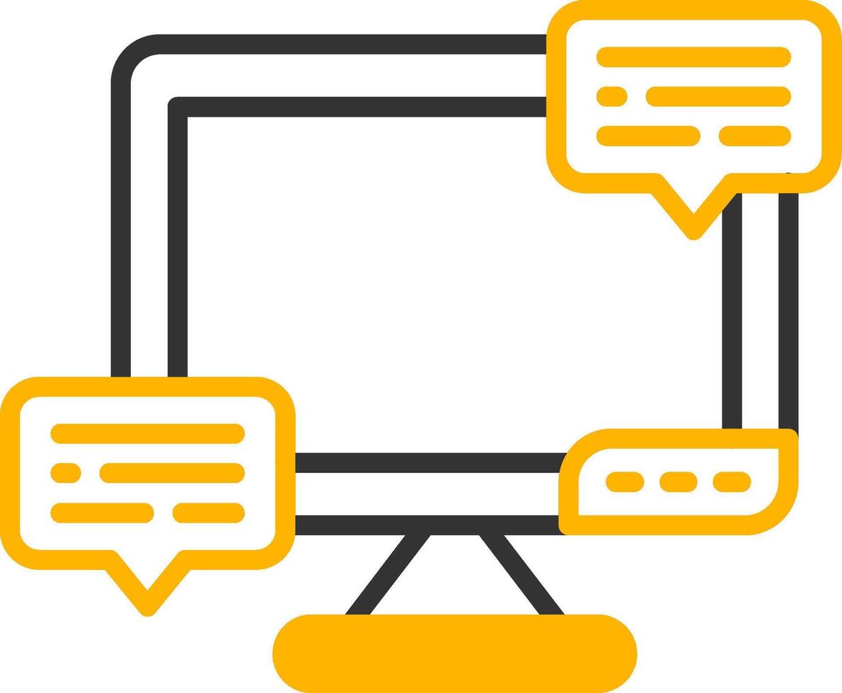 Quick Freelance Instant Messaging Line Two Color vector