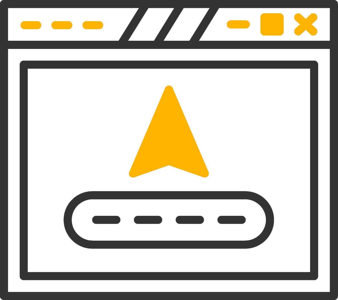 Clear Website Navigation Flow Line Two Color vector