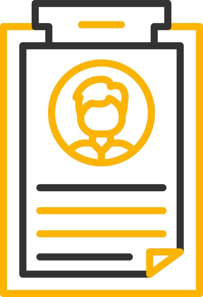 Filling Job Application Form Line Two Color vector