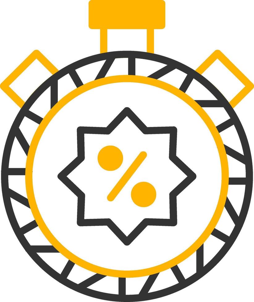 Price Cut Discount Deal Line Two Color vector