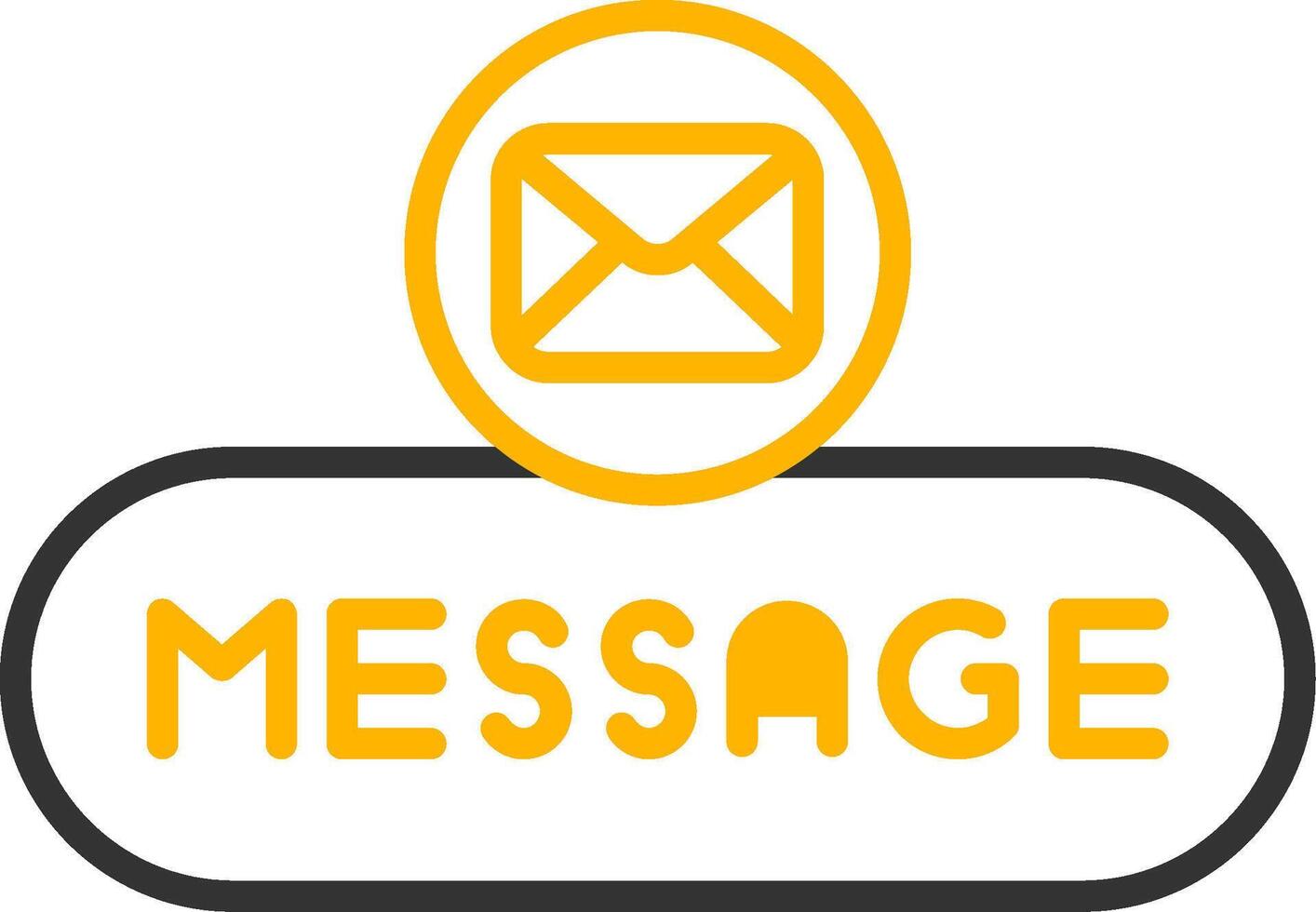Message User Button Line Two Color vector