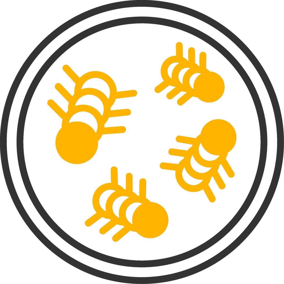 Serratia marcescens Red Pigment Bacteria Line Two Color vector