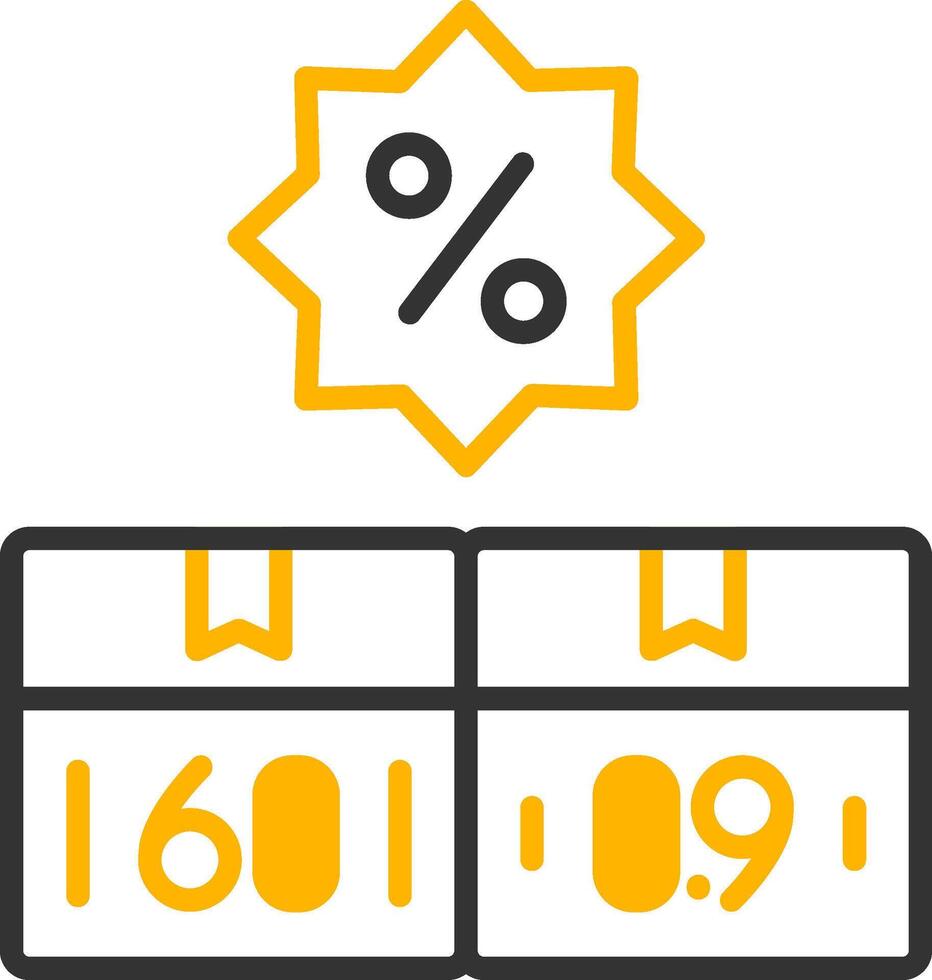 OnGlyph Shopping Discount Offer Line Two Color vector