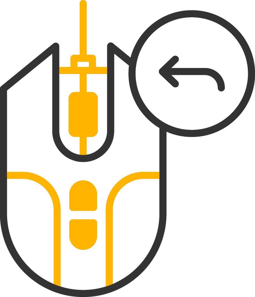 Go Back Button Line Two Color vector