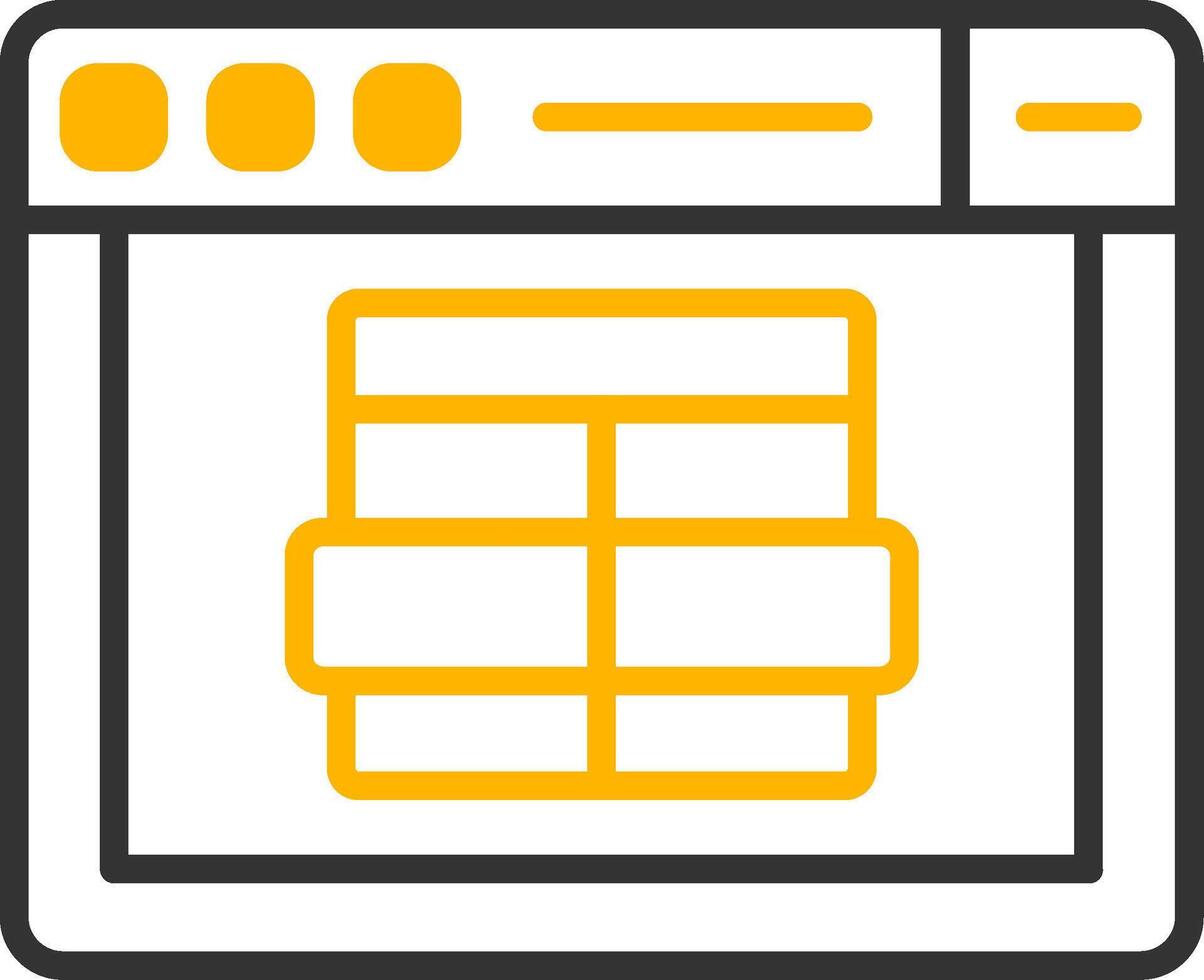MySQL Server Icon Line Two Color vector