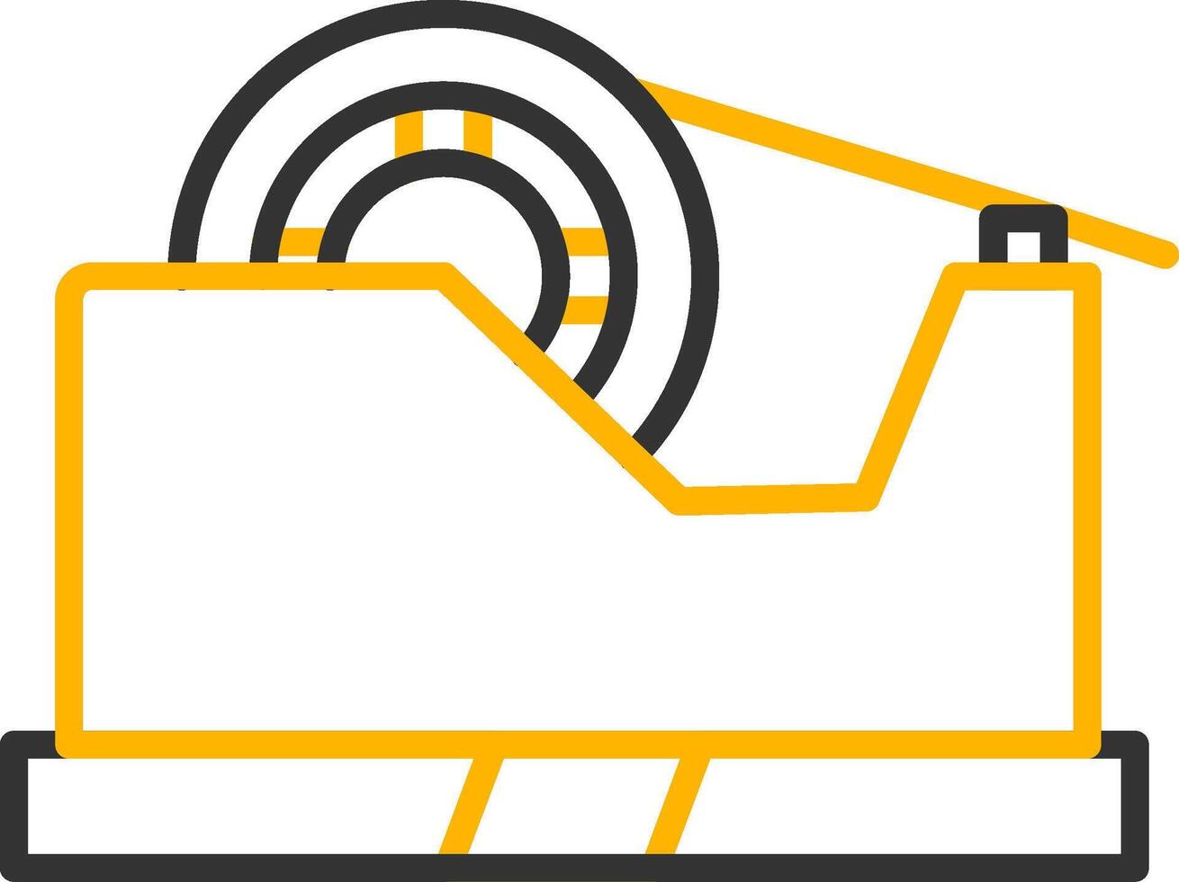 Tape Dispenser Roller Line Two Color vector