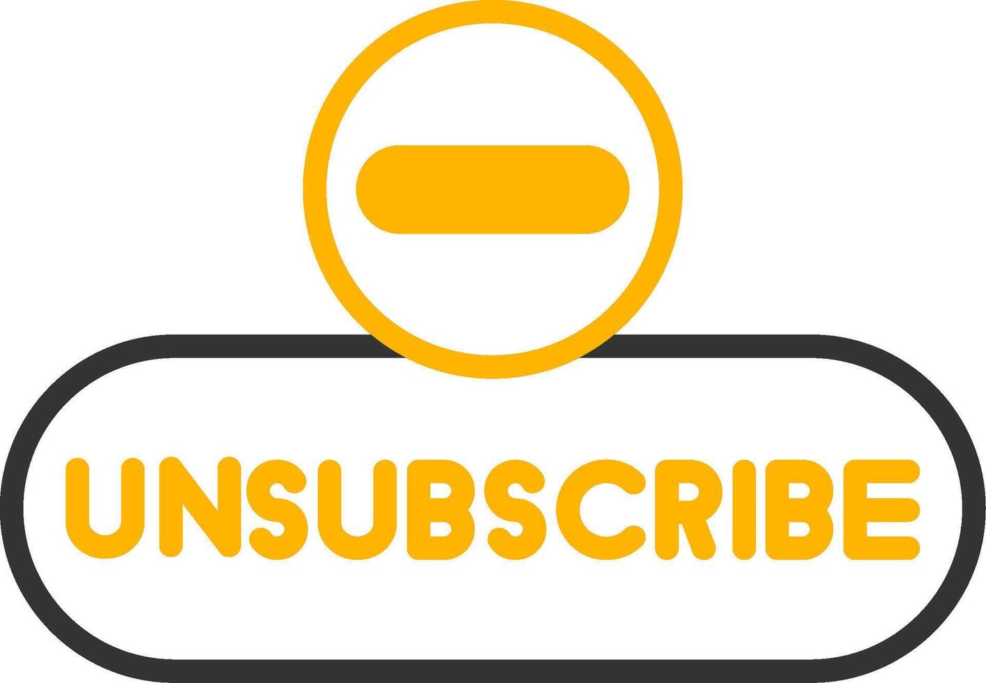 Unsubscribe Alert Button Line Two Color vector