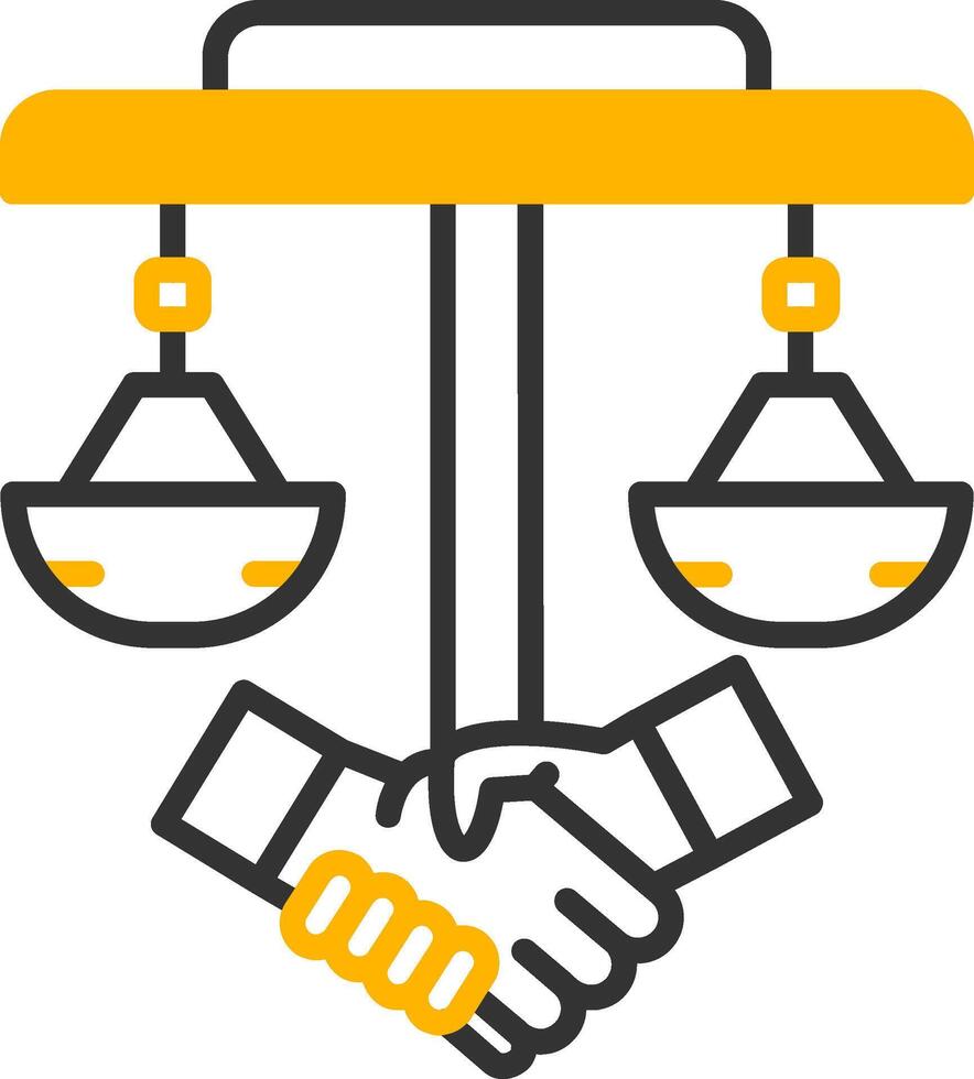 Conflict Dispute Resolution Line Two Color vector