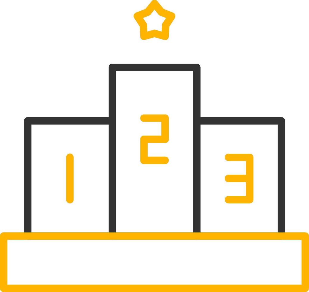 Global OnGlyph Leaderboard Line Two Color vector