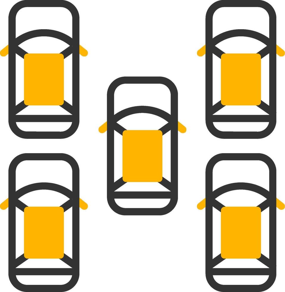 Urban Parallel Parking Line Two Color vector