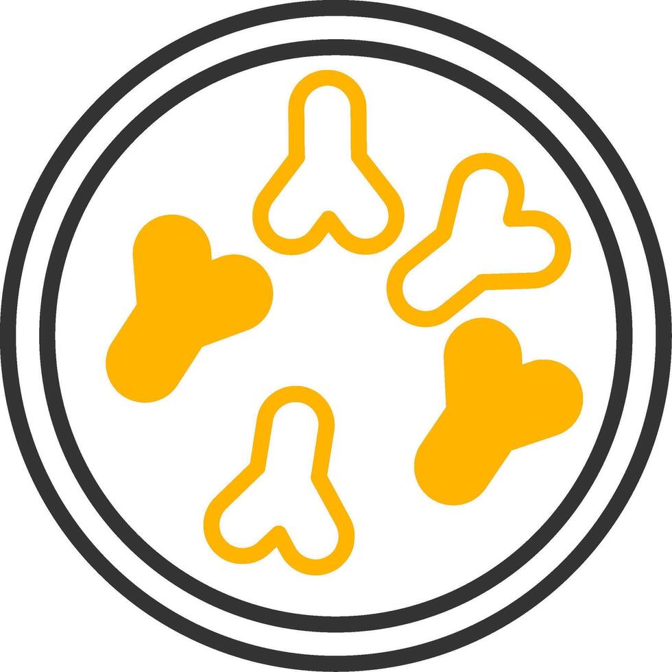 Bifidobacterium bifidum Gut Health Bacteria Line Two Color vector