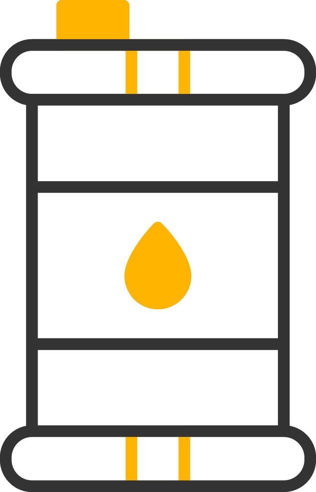 Construction Warning Barrel Line Two Color vector