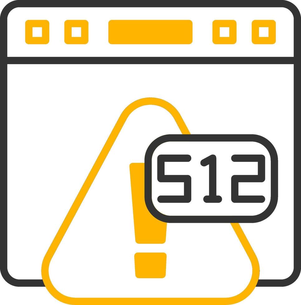 error 512 web servidor memoria fracaso línea dos color vector