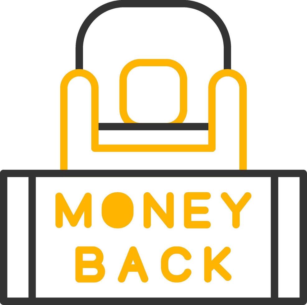 Guaranteed Money Back Assurance Line Two Color vector