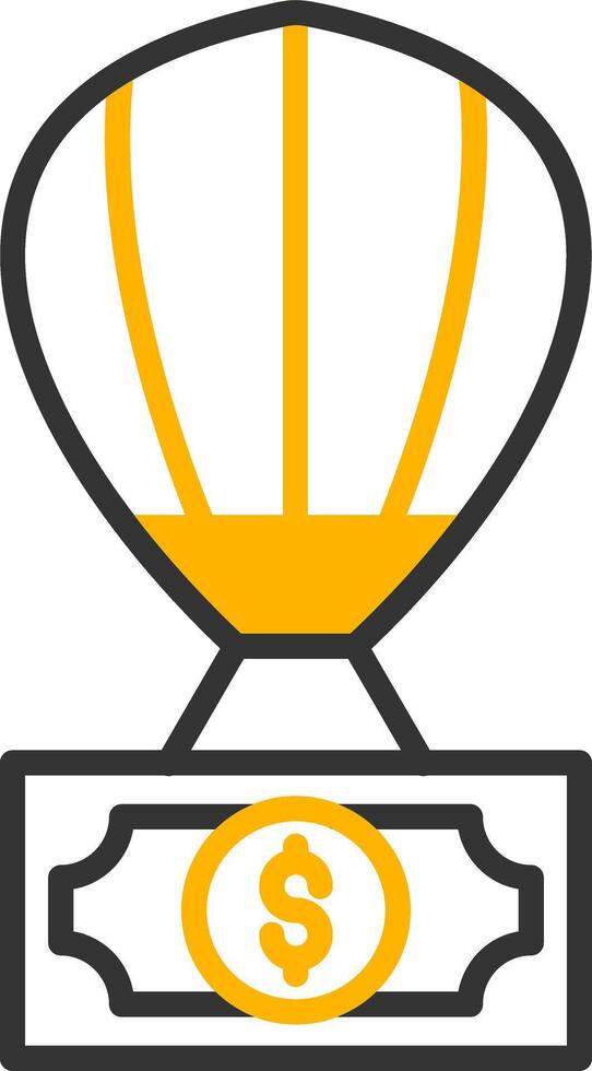 Balloon Loan Final Payment Line Two Color vector