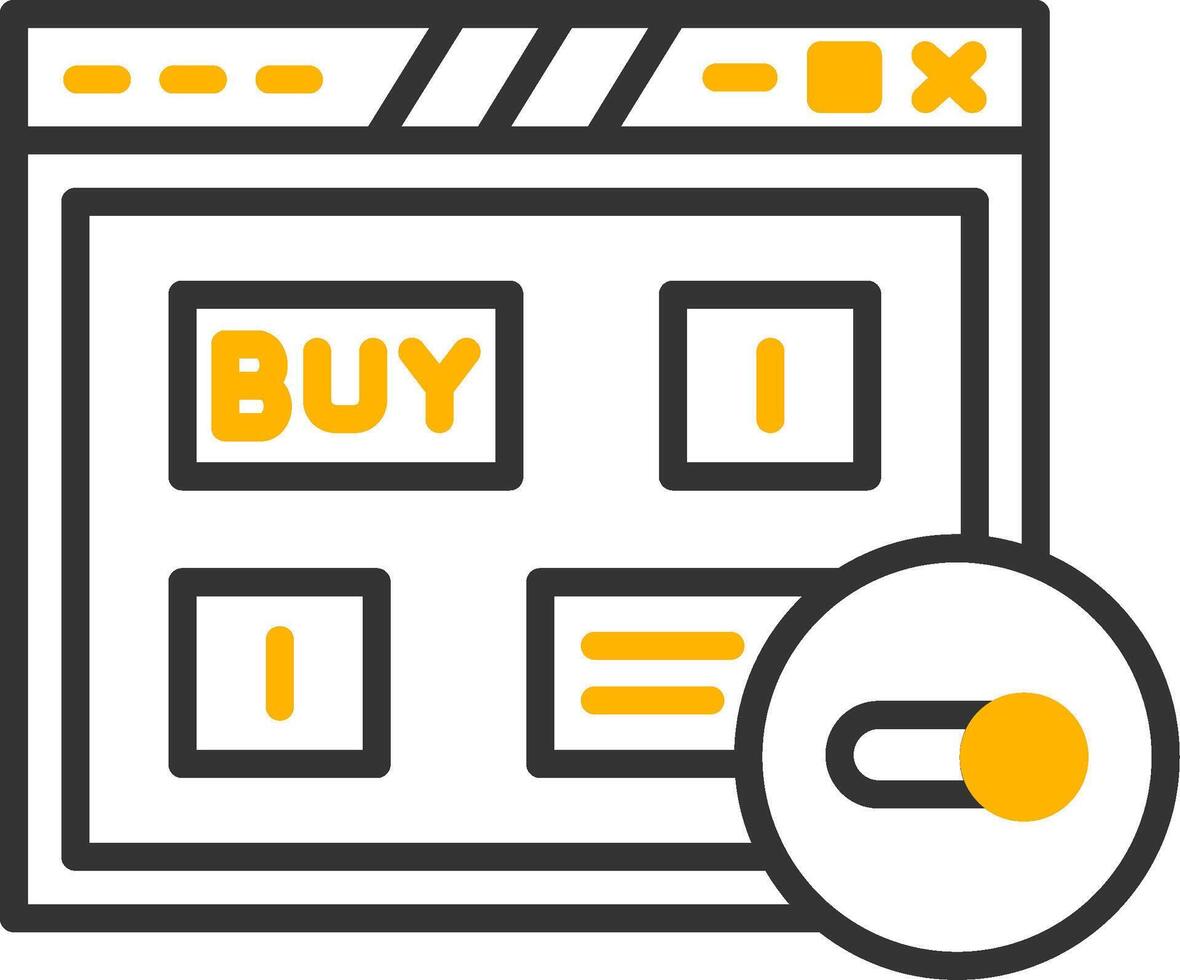 interactivo llamada a acción botón línea dos color vector