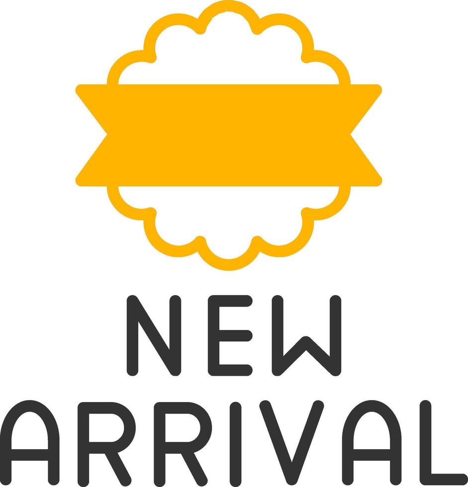 Fresh New Arrival Alert Line Two Color vector