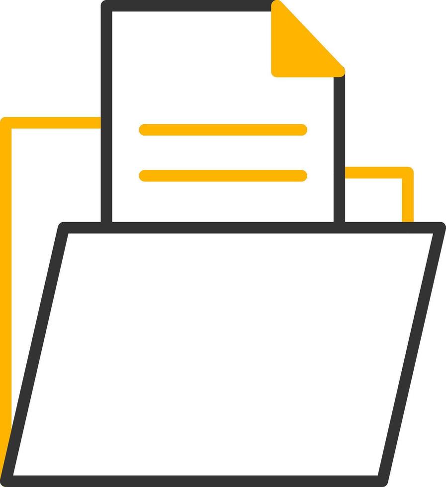 Labeled File Folder Line Two Color vector