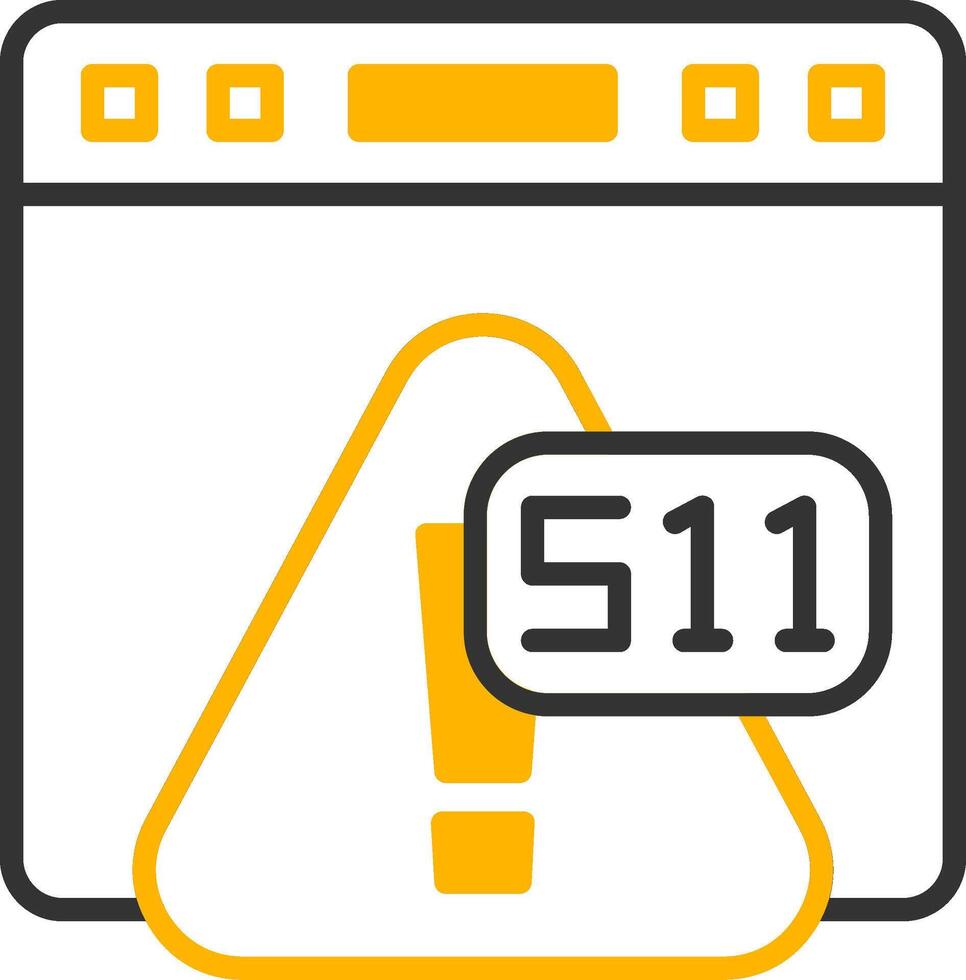 error 511 red autenticación necesario línea dos color vector