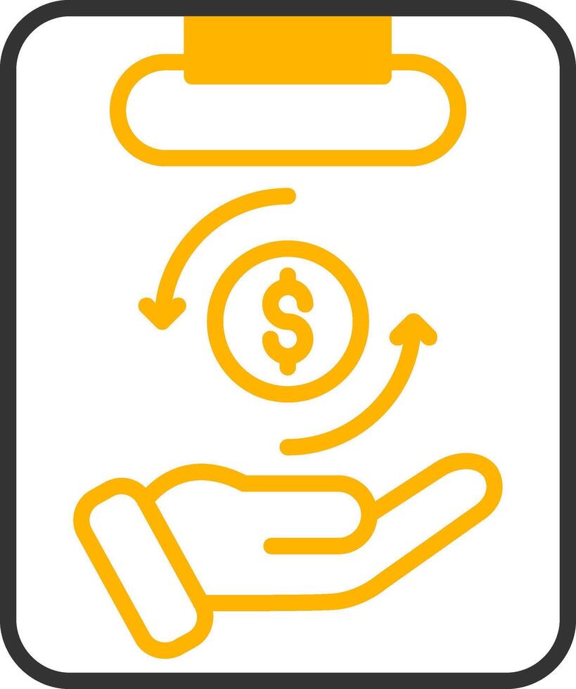 Monthly Mortgage Payment Form Line Two Color vector