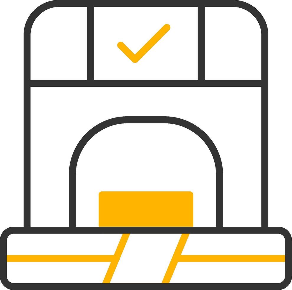 Contactless Ticket Validator Line Two Color vector