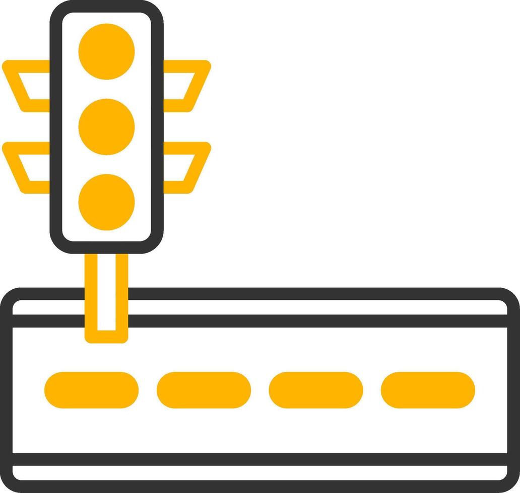 Rules of Road Safety Line Two Color vector