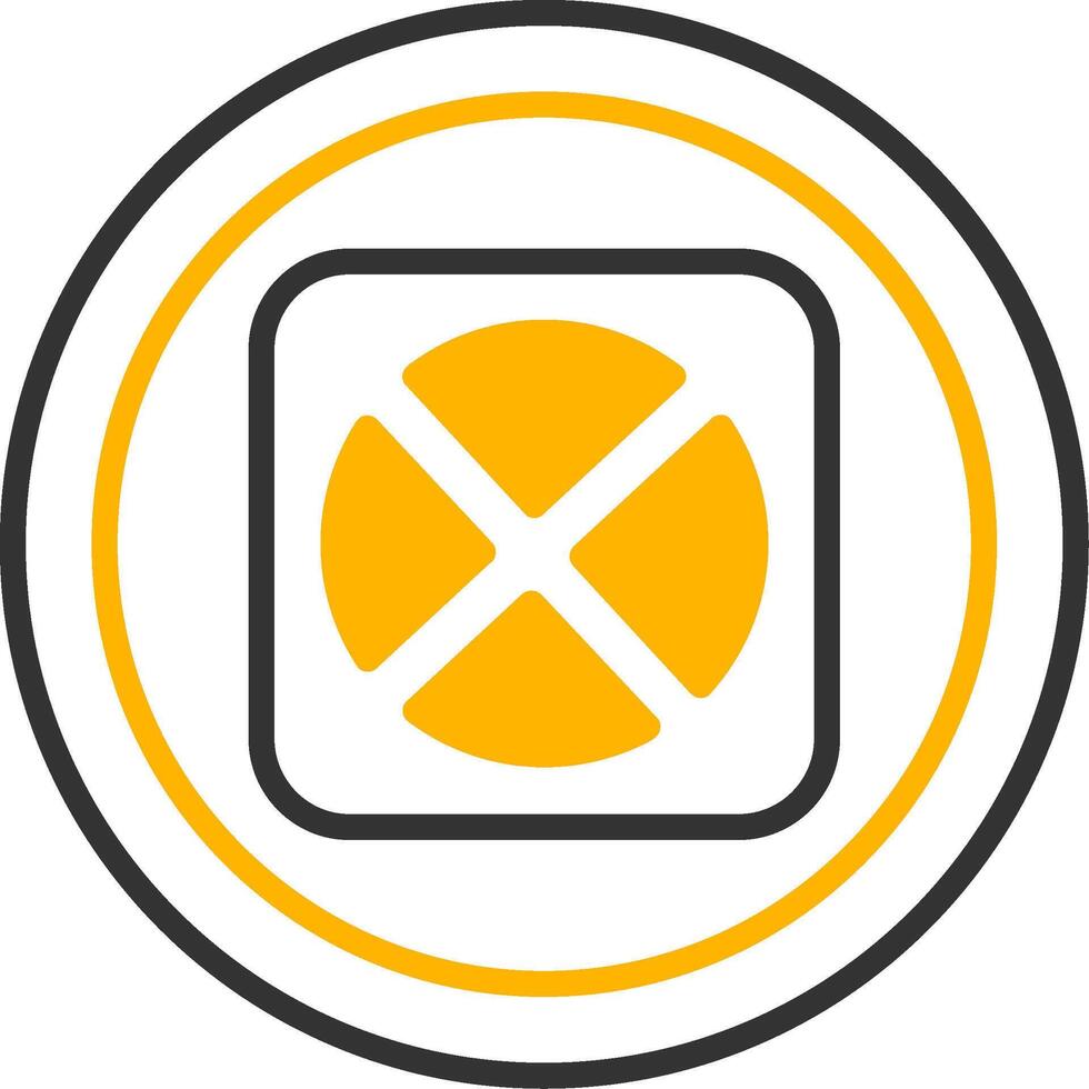 No Stopping Zone Symbol Line Two Color vector