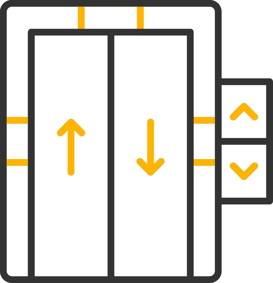 Passenger Elevator Lift Line Two Color vector