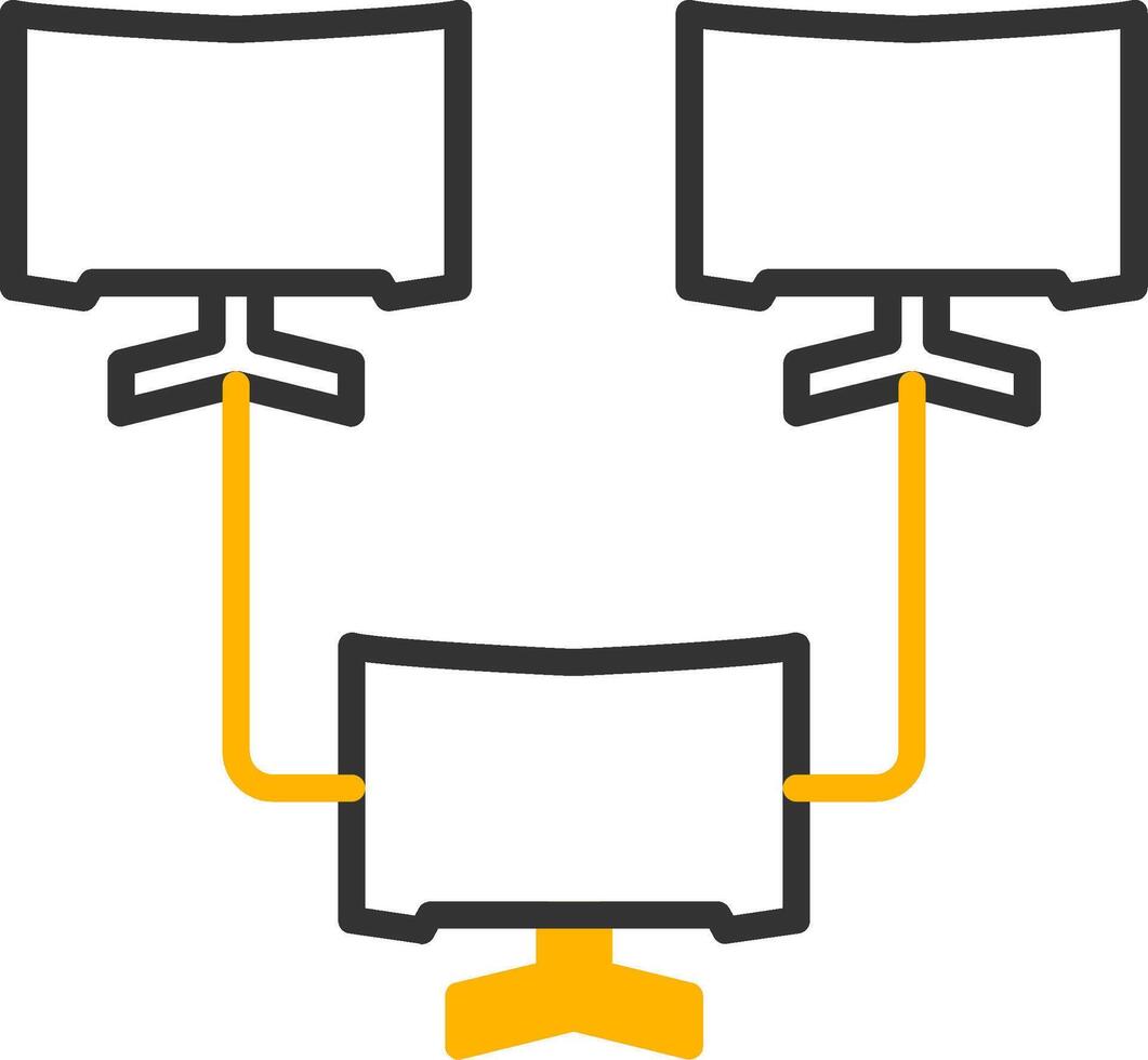 Local LAN Party Event Line Two Color vector