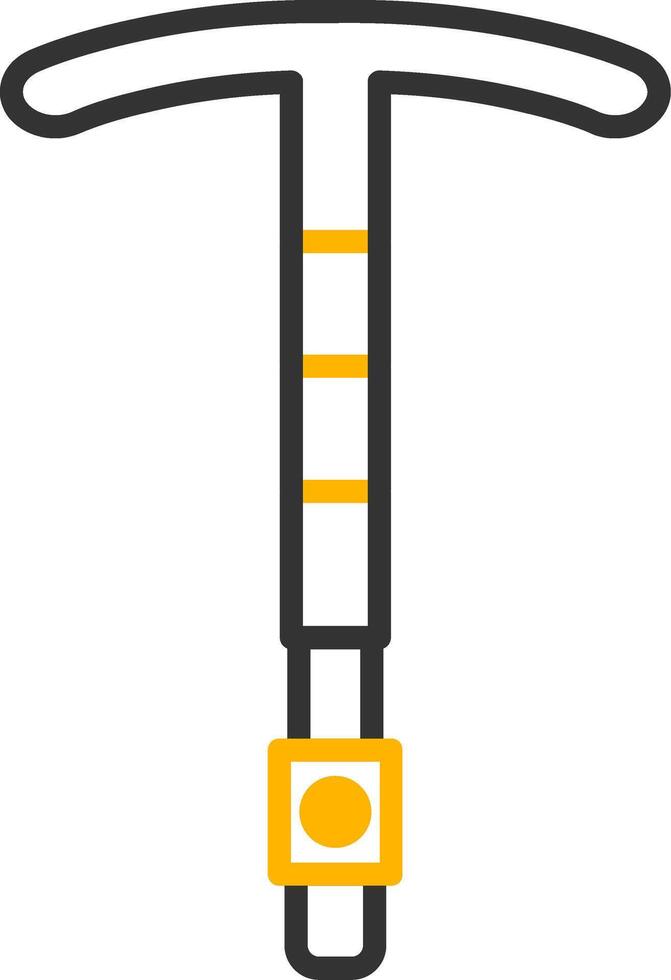Deep Socket Spark Wrench Line Two Color vector