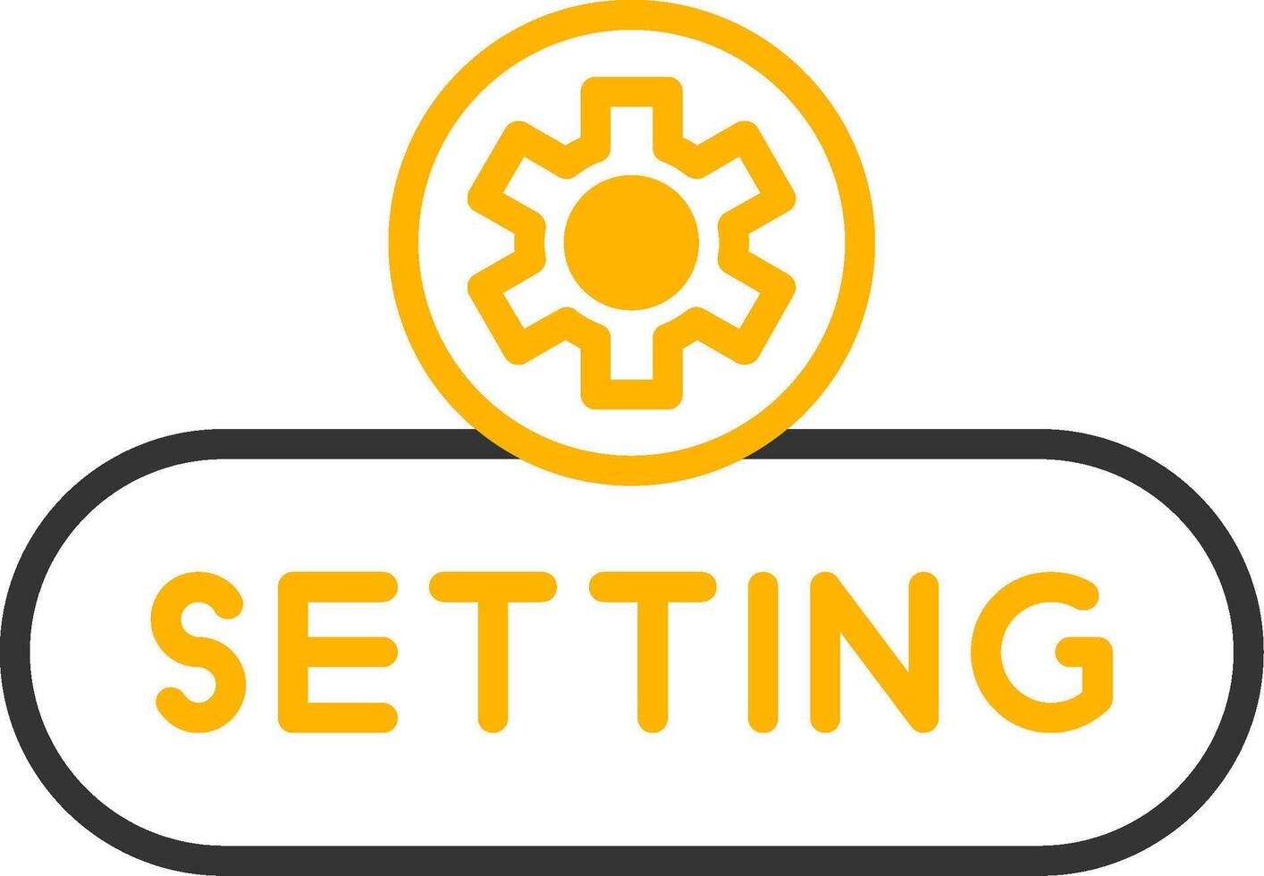 Open Settings Button Line Two Color vector
