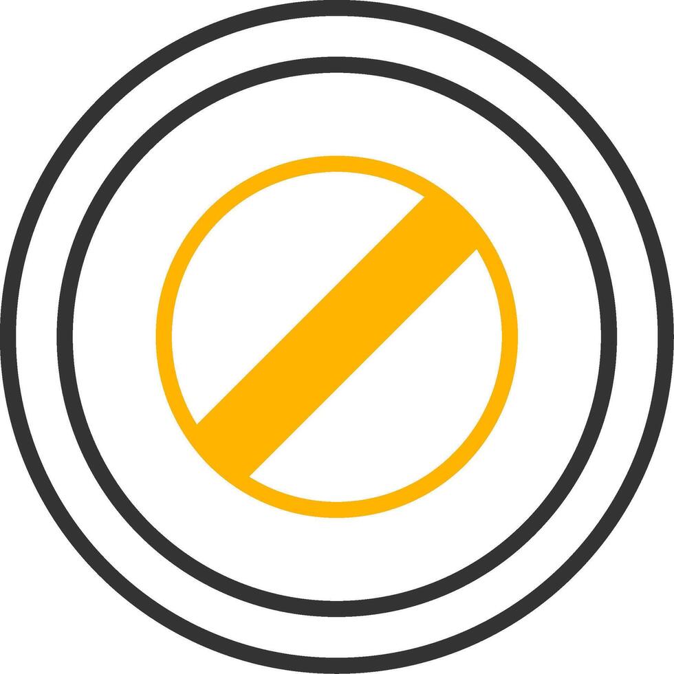 Road Fully Closed Board Line Two Color vector