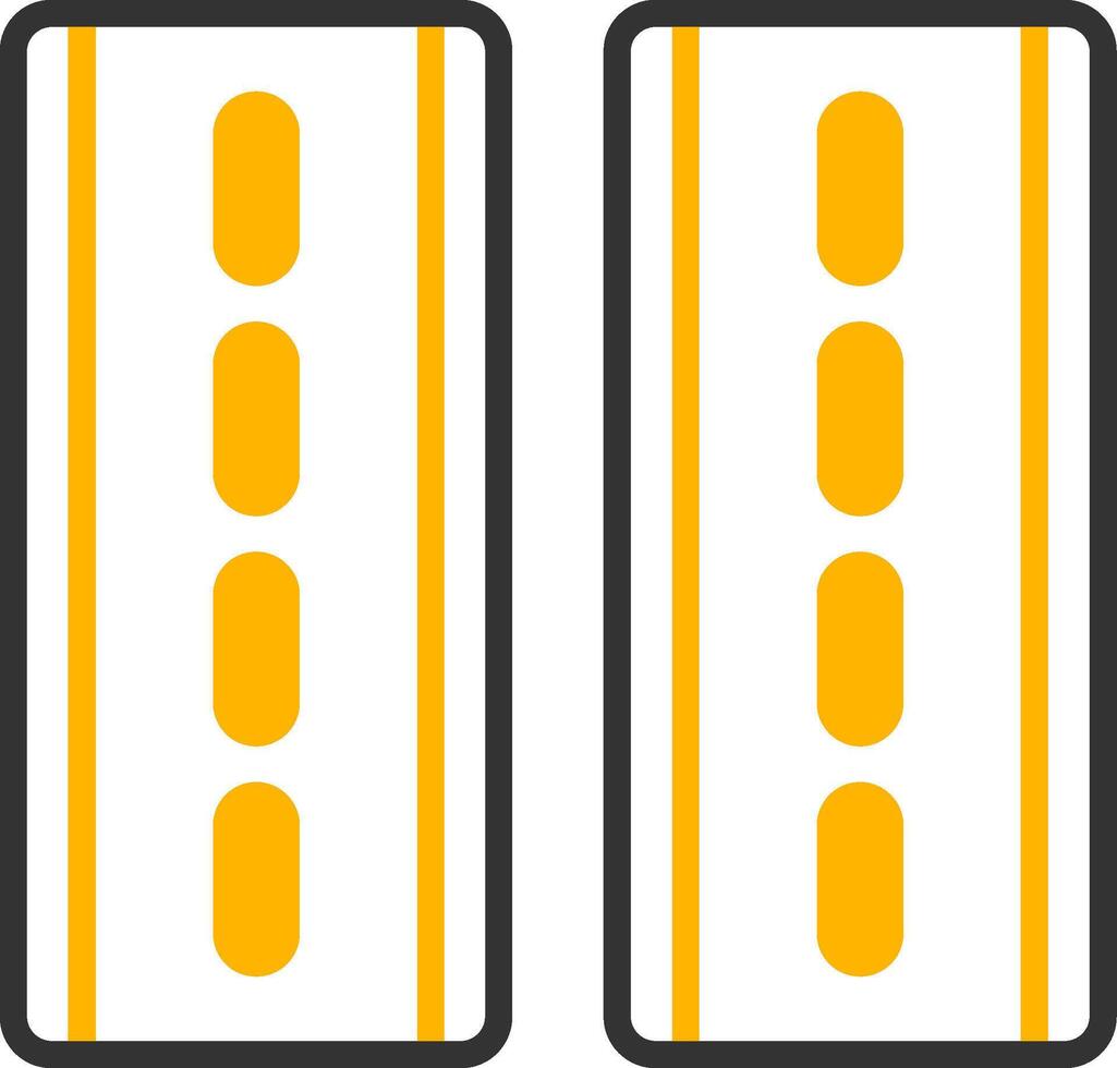 Fast Highway Driving Icon Line Two Color vector