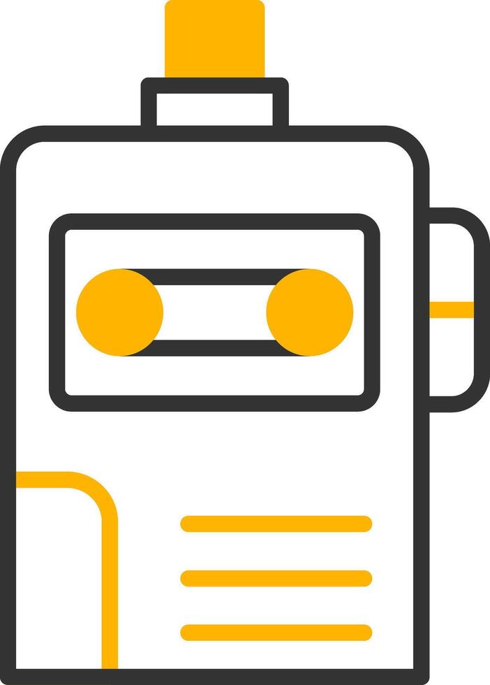 Plastic School Recorder Line Two Color vector