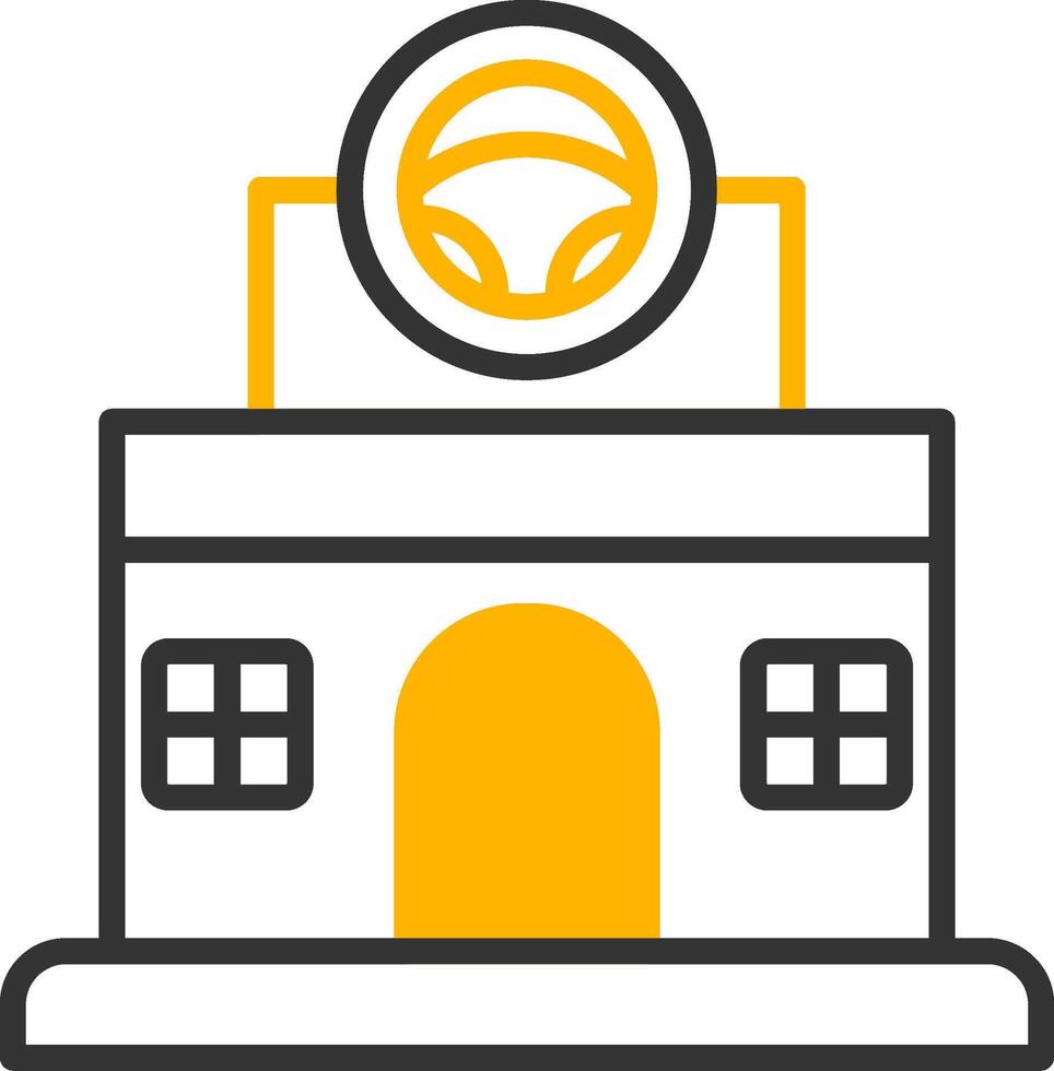 Busy City Driving Icon Line Two Color vector
