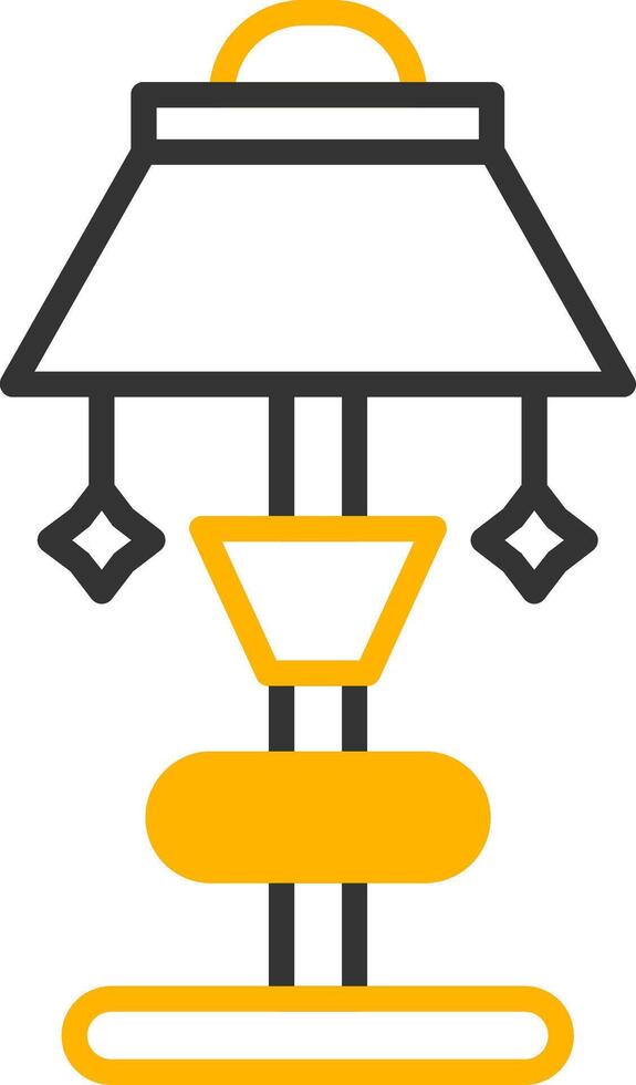 LED Adjustable Desk Lamp Line Two Color vector