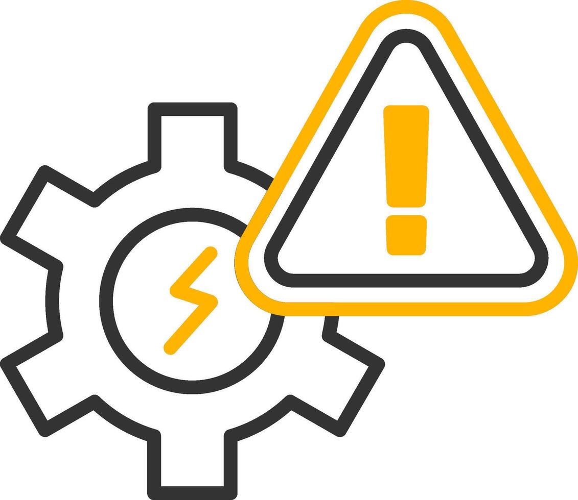 Configuration Error Message Line Two Color vector