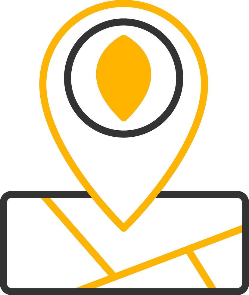 Rural Farm Location Marker Line Two Color vector